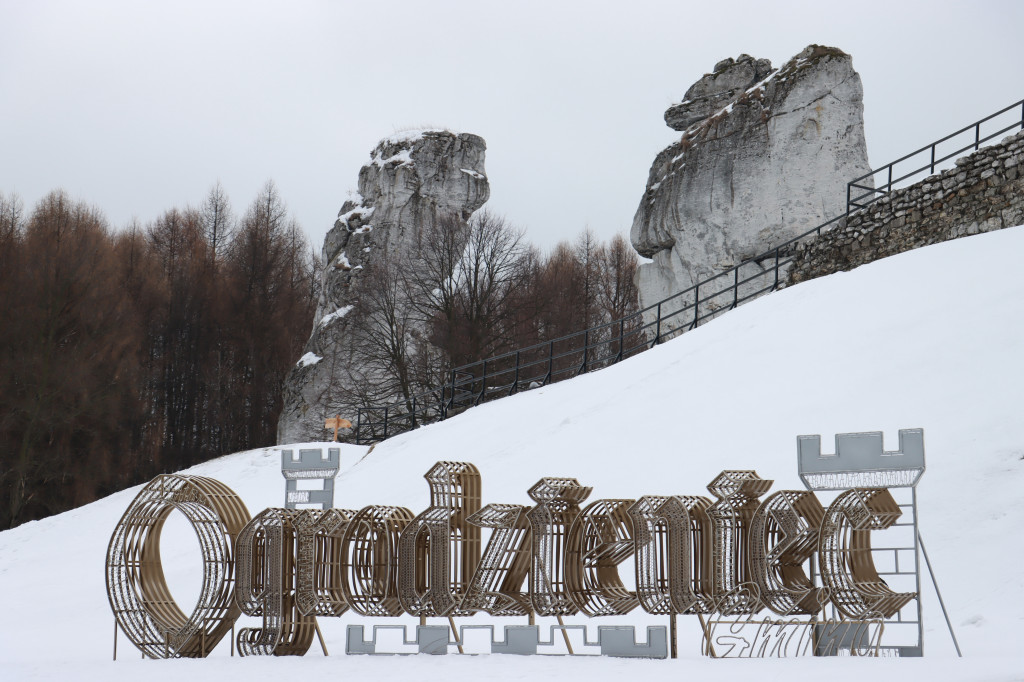 Zamek Ogrodzieniec zimą