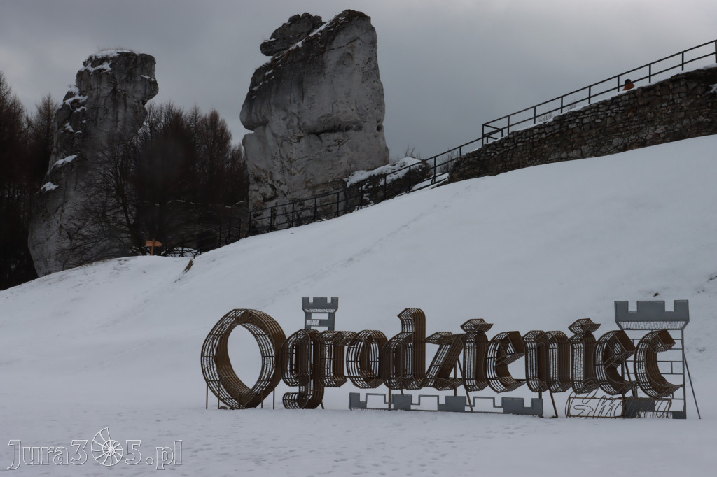 Zamek Ogrodzieniec zimą