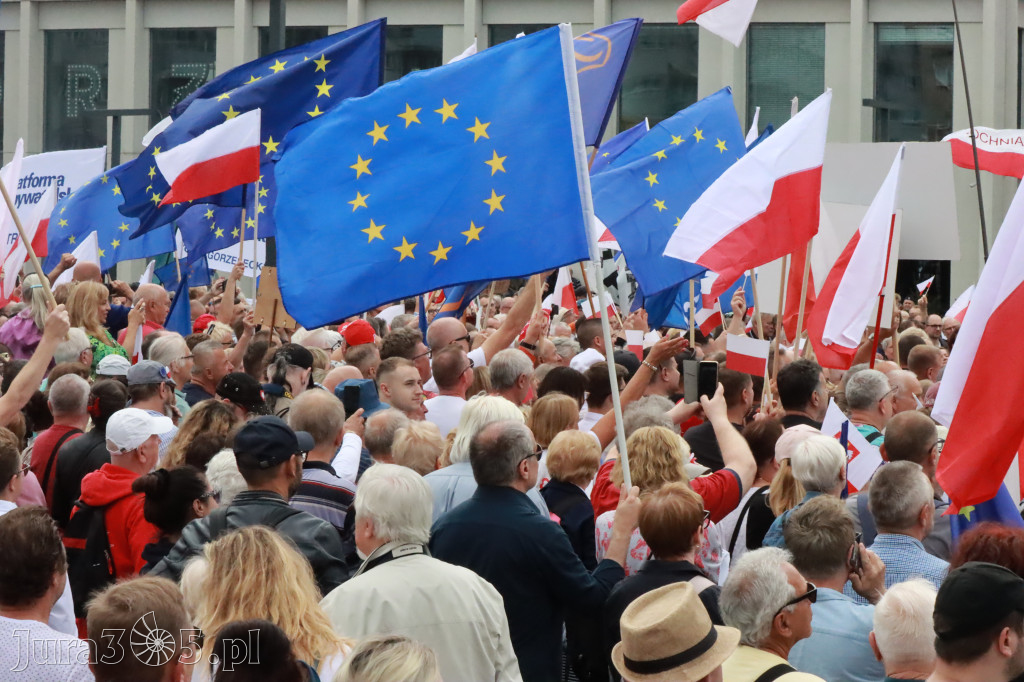 Fotorelacja: Wiec Donalda Tuska we Wrocławiu.