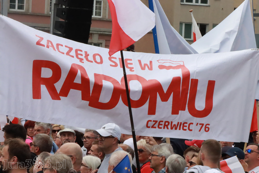 Fotorelacja: Wiec Donalda Tuska we Wrocławiu.