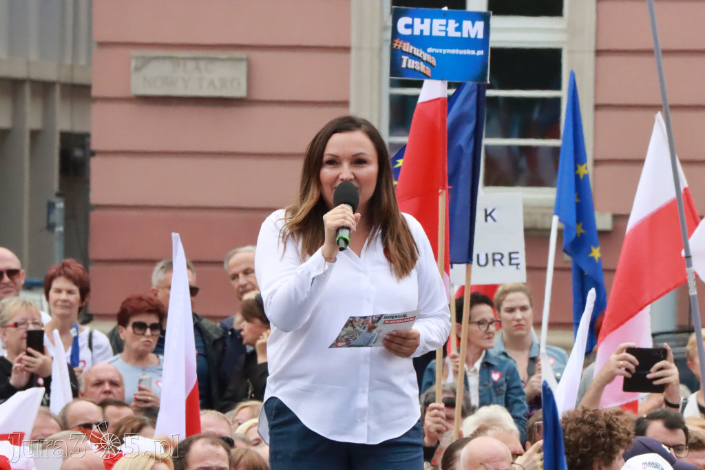 Fotorelacja: Wiec Donalda Tuska we Wrocławiu.