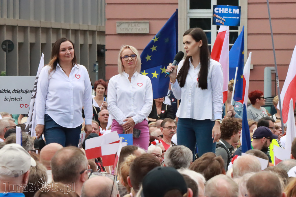 Fotorelacja: Wiec Donalda Tuska we Wrocławiu.