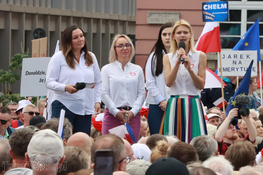 Fotorelacja: Wiec Donalda Tuska we Wrocławiu.