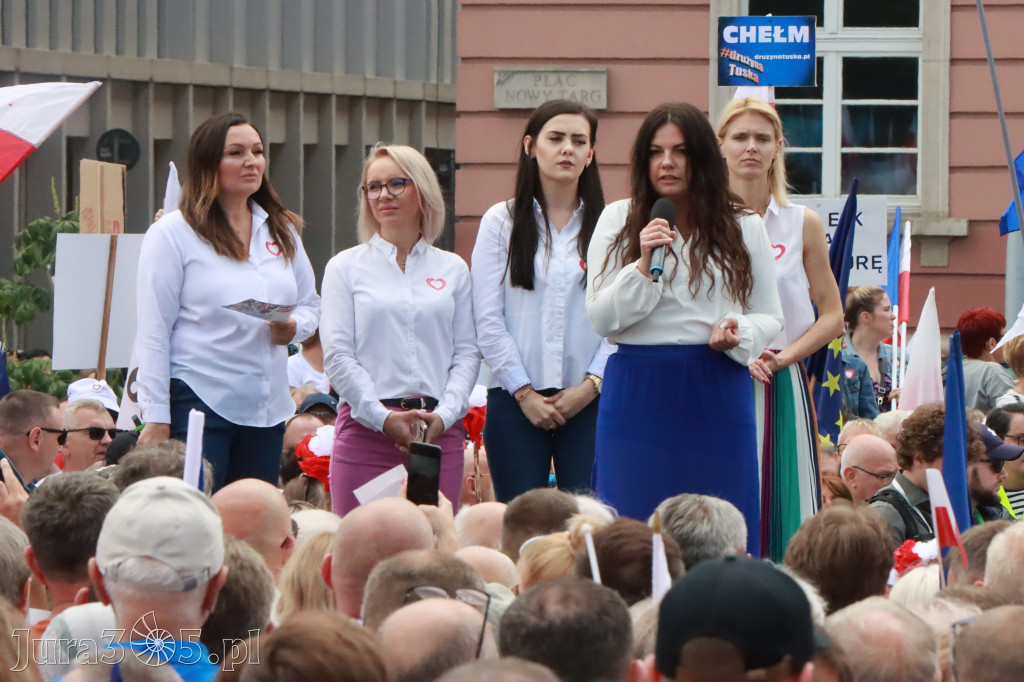 Fotorelacja: Wiec Donalda Tuska we Wrocławiu.