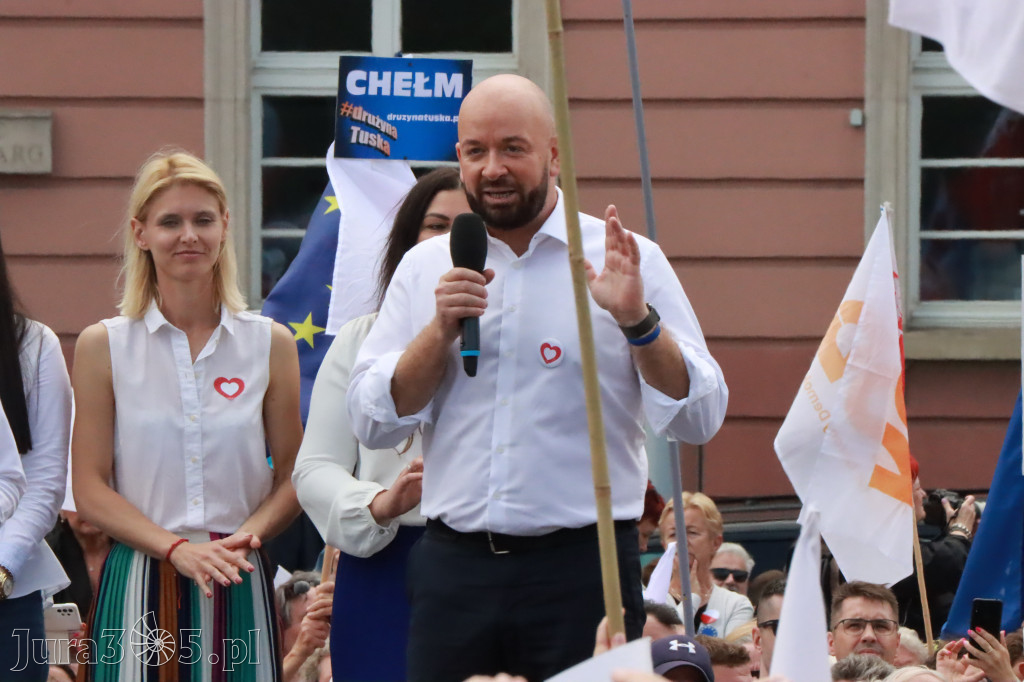 Fotorelacja: Wiec Donalda Tuska we Wrocławiu.