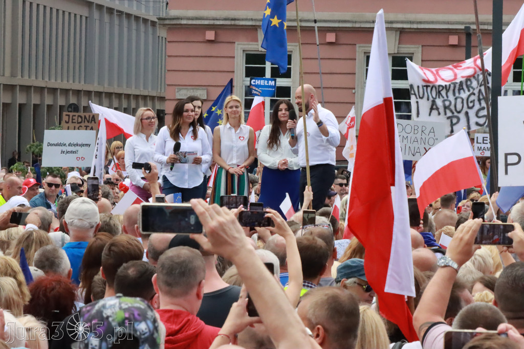Fotorelacja: Wiec Donalda Tuska we Wrocławiu.