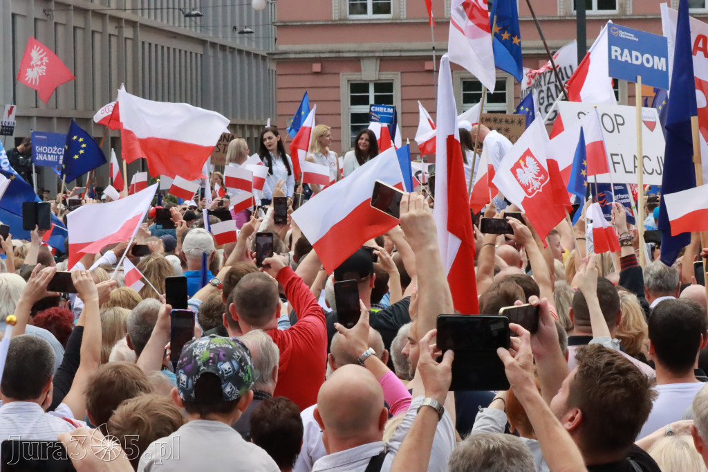 Fotorelacja: Wiec Donalda Tuska we Wrocławiu.