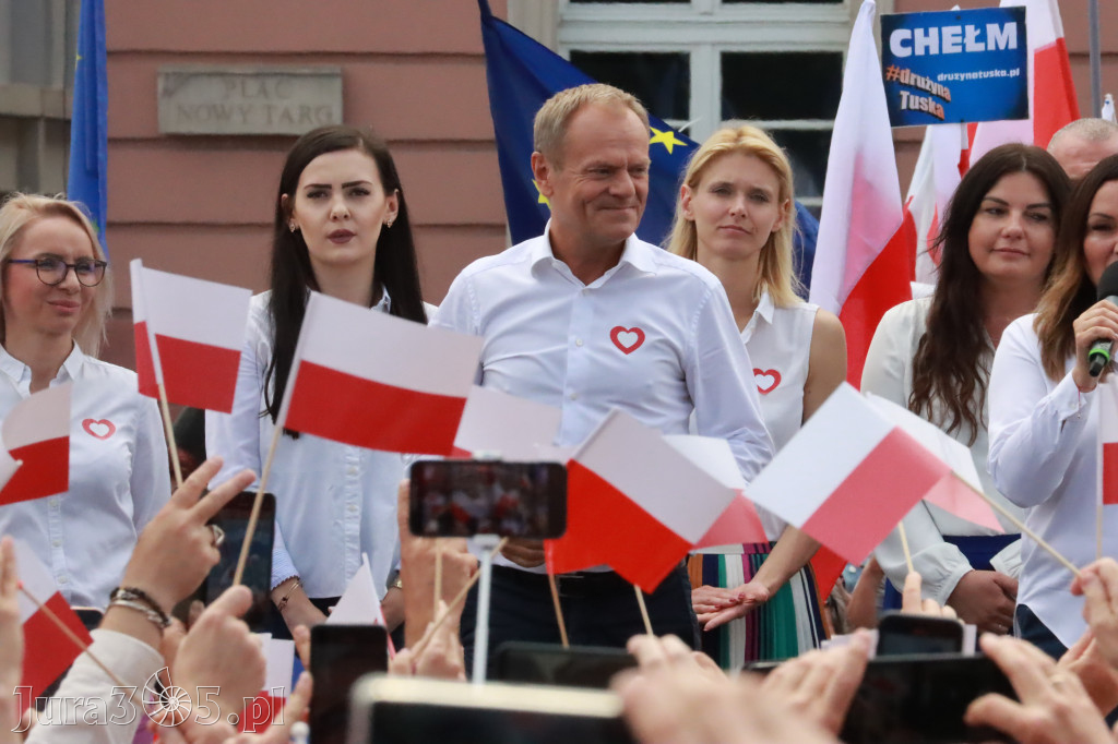 Fotorelacja: Wiec Donalda Tuska we Wrocławiu.