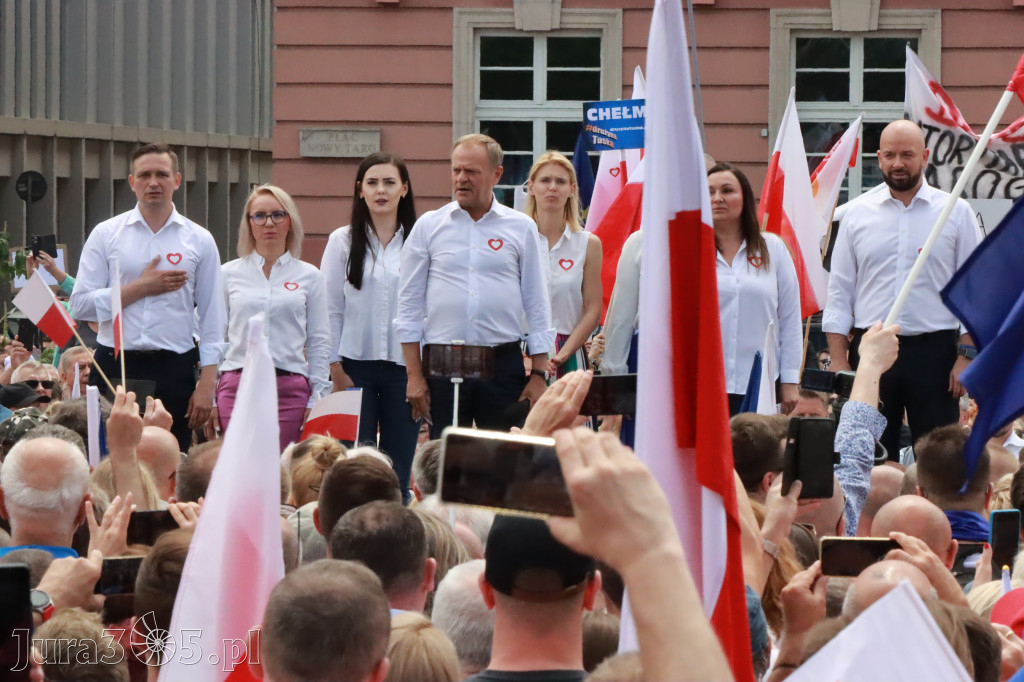 Fotorelacja: Wiec Donalda Tuska we Wrocławiu.