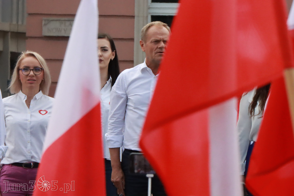 Fotorelacja: Wiec Donalda Tuska we Wrocławiu.