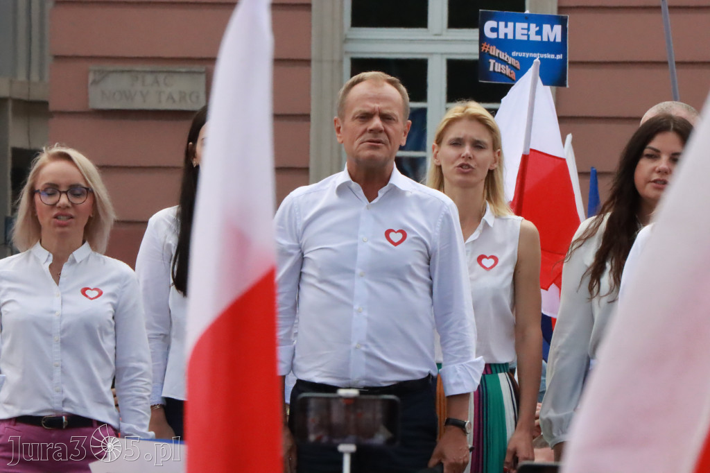 Fotorelacja: Wiec Donalda Tuska we Wrocławiu.