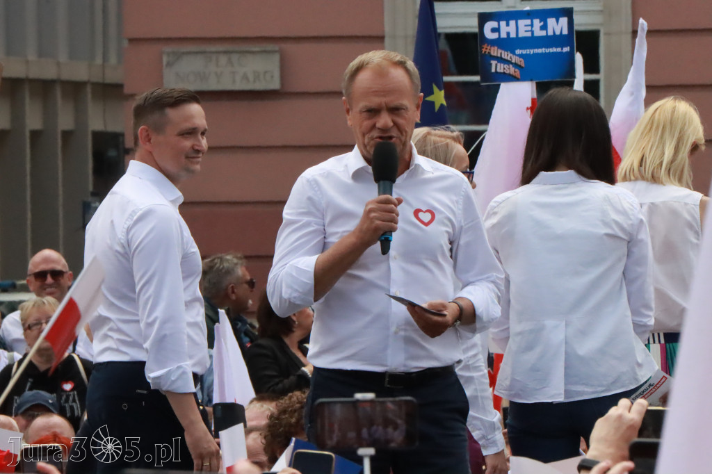 Fotorelacja: Wiec Donalda Tuska we Wrocławiu.