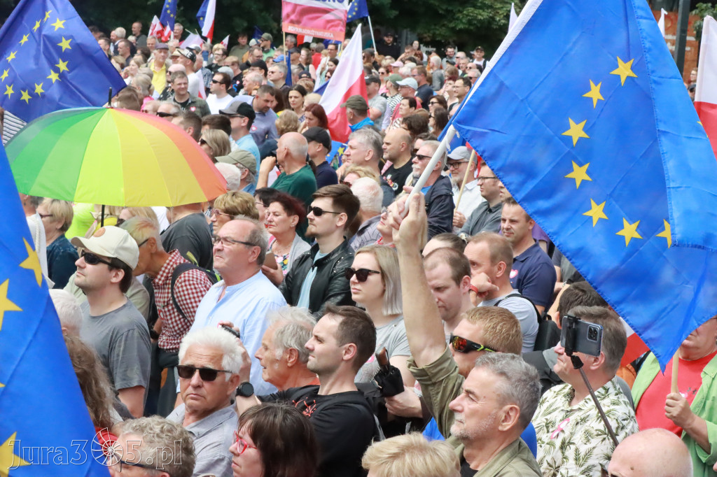 Fotorelacja: Wiec Donalda Tuska we Wrocławiu.