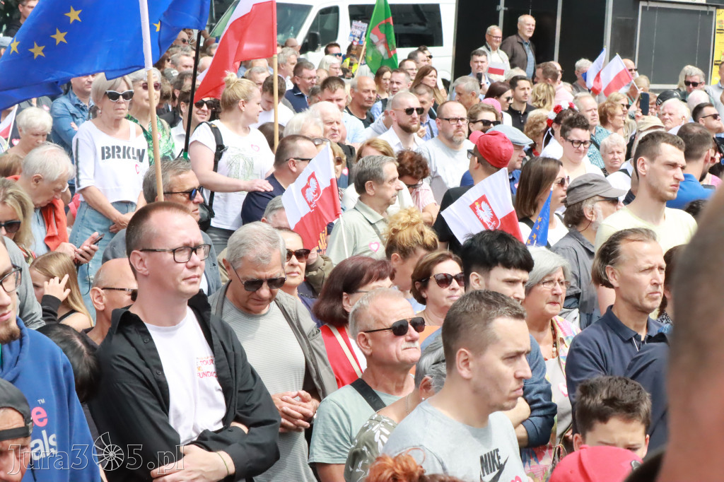 Fotorelacja: Wiec Donalda Tuska we Wrocławiu.