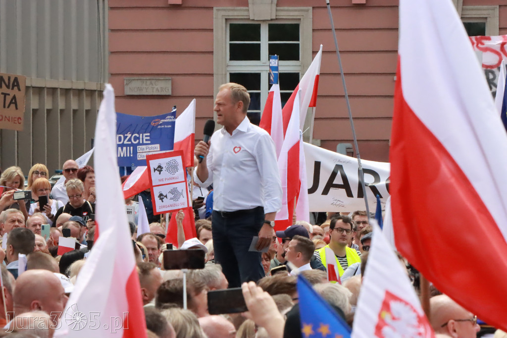 Fotorelacja: Wiec Donalda Tuska we Wrocławiu.