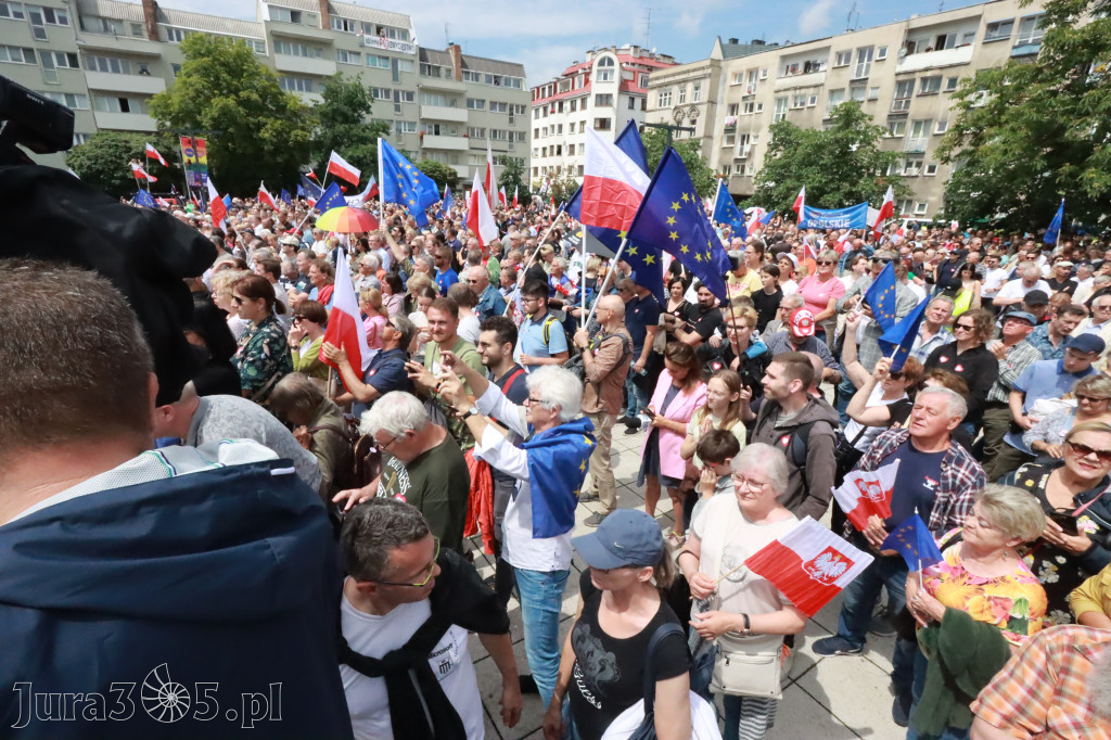 Fotorelacja: Wiec Donalda Tuska we Wrocławiu.