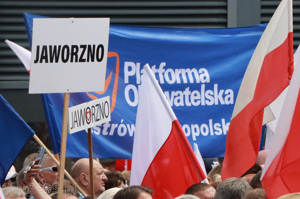 Fotorelacja: Wiec Donalda Tuska we Wrocławiu.