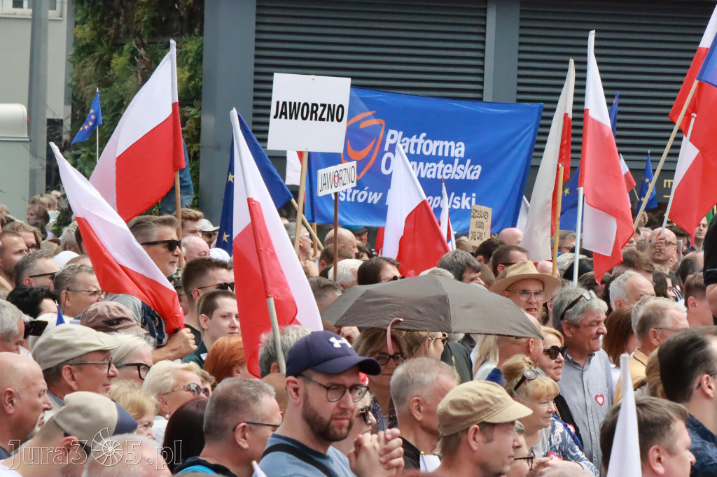 Fotorelacja: Wiec Donalda Tuska we Wrocławiu.