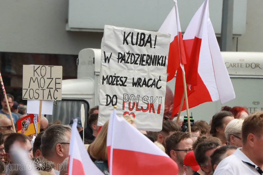 Fotorelacja: Wiec Donalda Tuska we Wrocławiu.