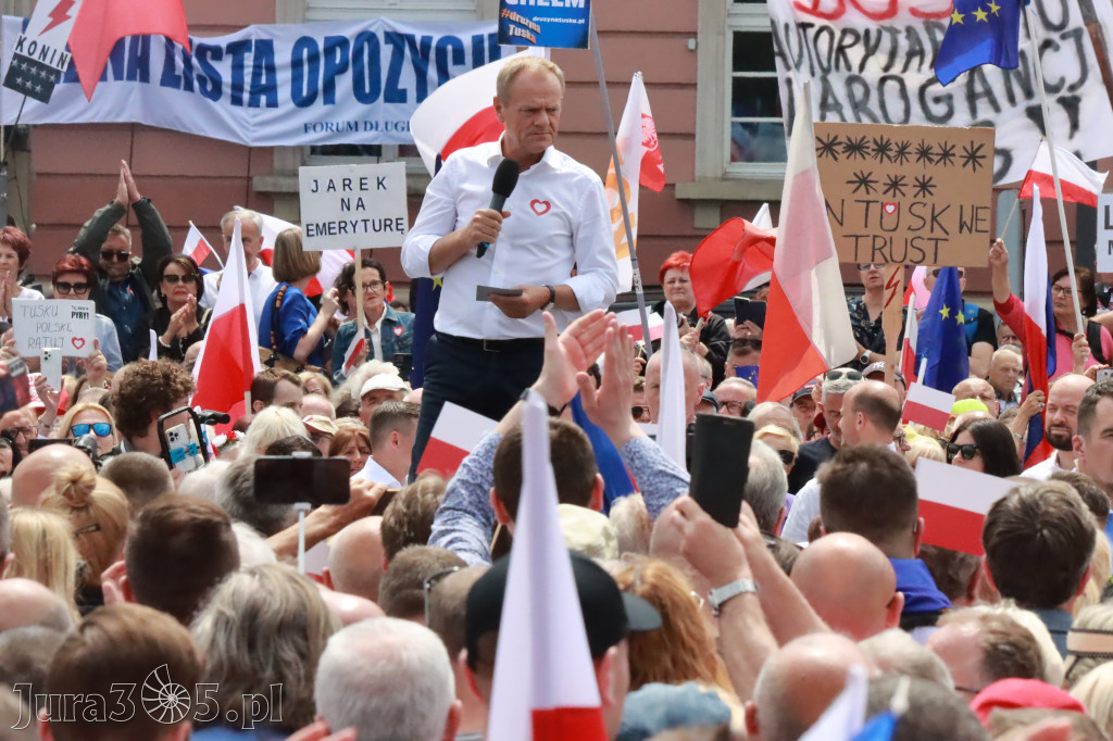 Fotorelacja: Wiec Donalda Tuska we Wrocławiu.