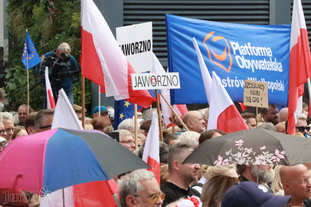 Fotorelacja: Wiec Donalda Tuska we Wrocławiu.