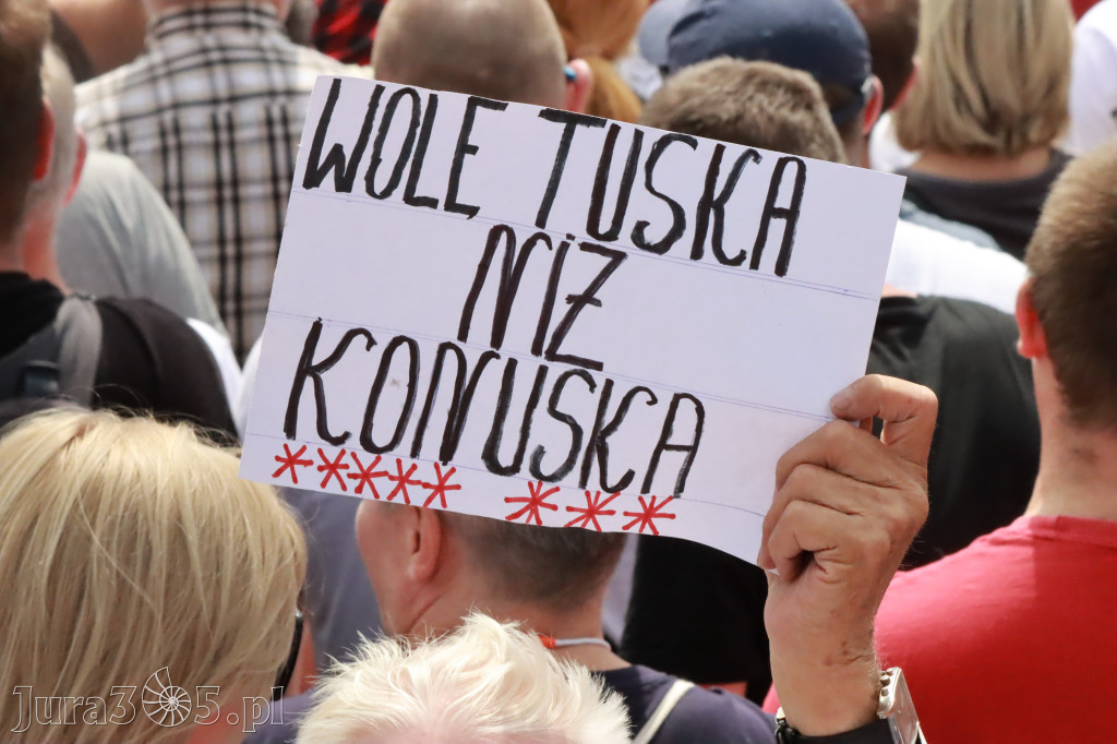 Fotorelacja: Wiec Donalda Tuska we Wrocławiu.