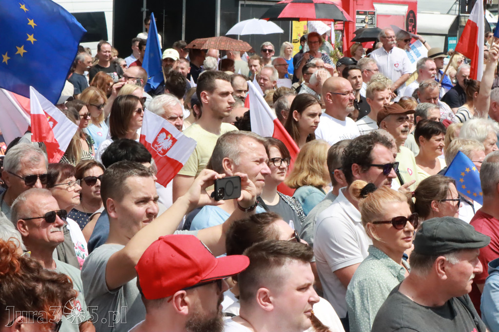 Fotorelacja: Wiec Donalda Tuska we Wrocławiu.