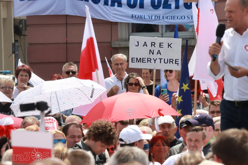 Fotorelacja: Wiec Donalda Tuska we Wrocławiu.