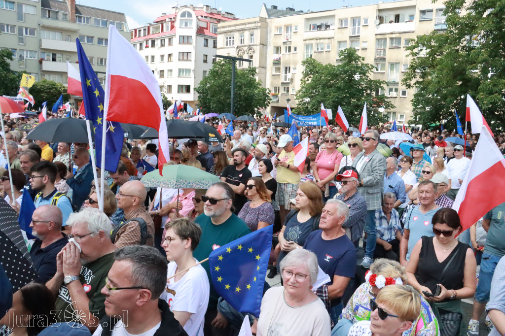 Fotorelacja: Wiec Donalda Tuska we Wrocławiu.