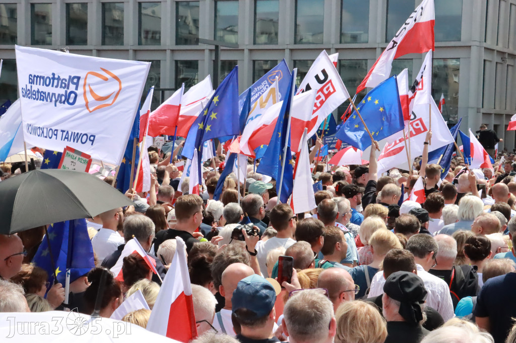 Fotorelacja: Wiec Donalda Tuska we Wrocławiu.