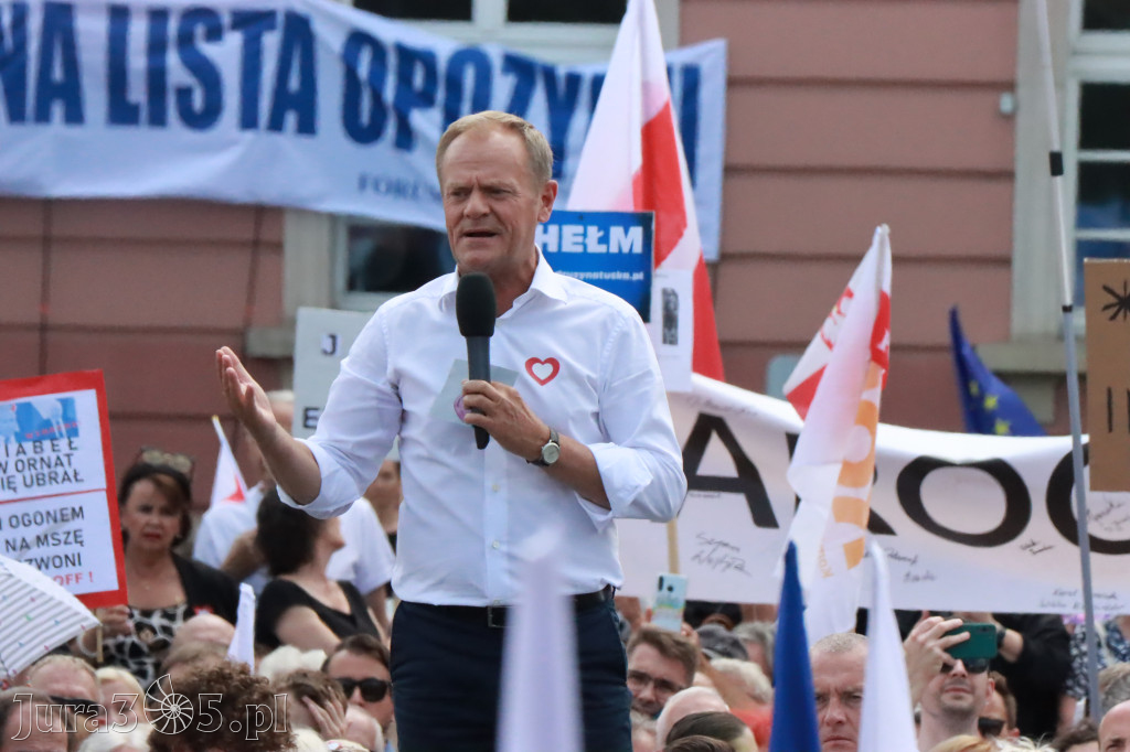 Fotorelacja: Wiec Donalda Tuska we Wrocławiu.