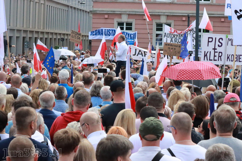 Fotorelacja: Wiec Donalda Tuska we Wrocławiu.