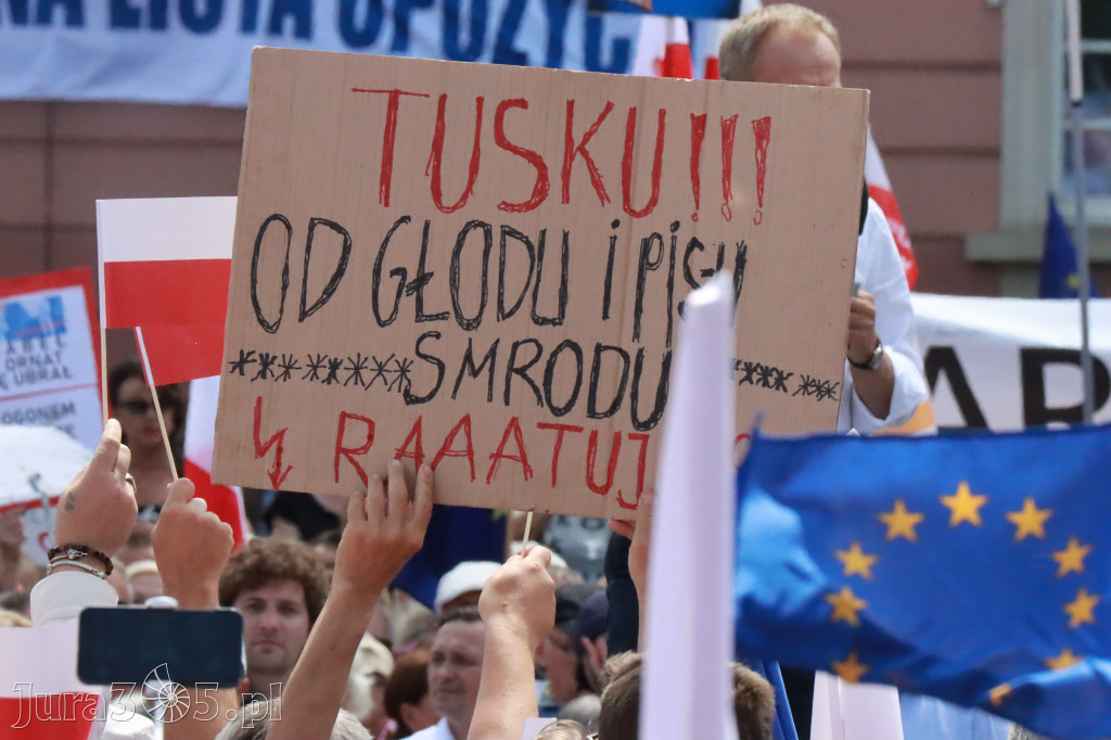 Fotorelacja: Wiec Donalda Tuska we Wrocławiu.