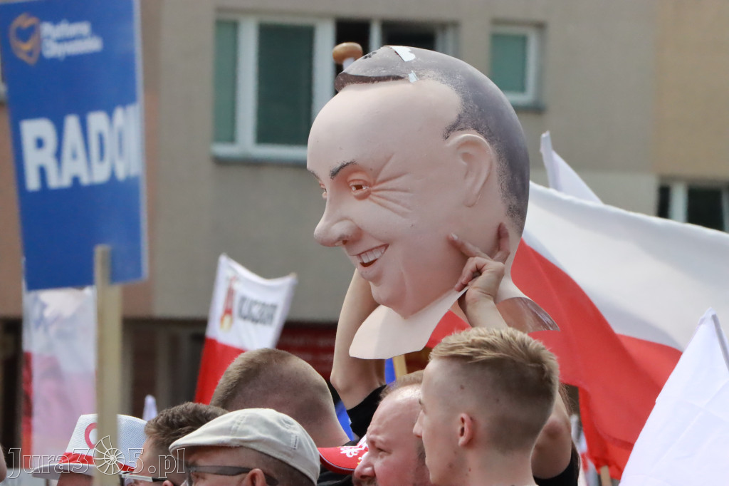 Fotorelacja: Wiec Donalda Tuska we Wrocławiu.