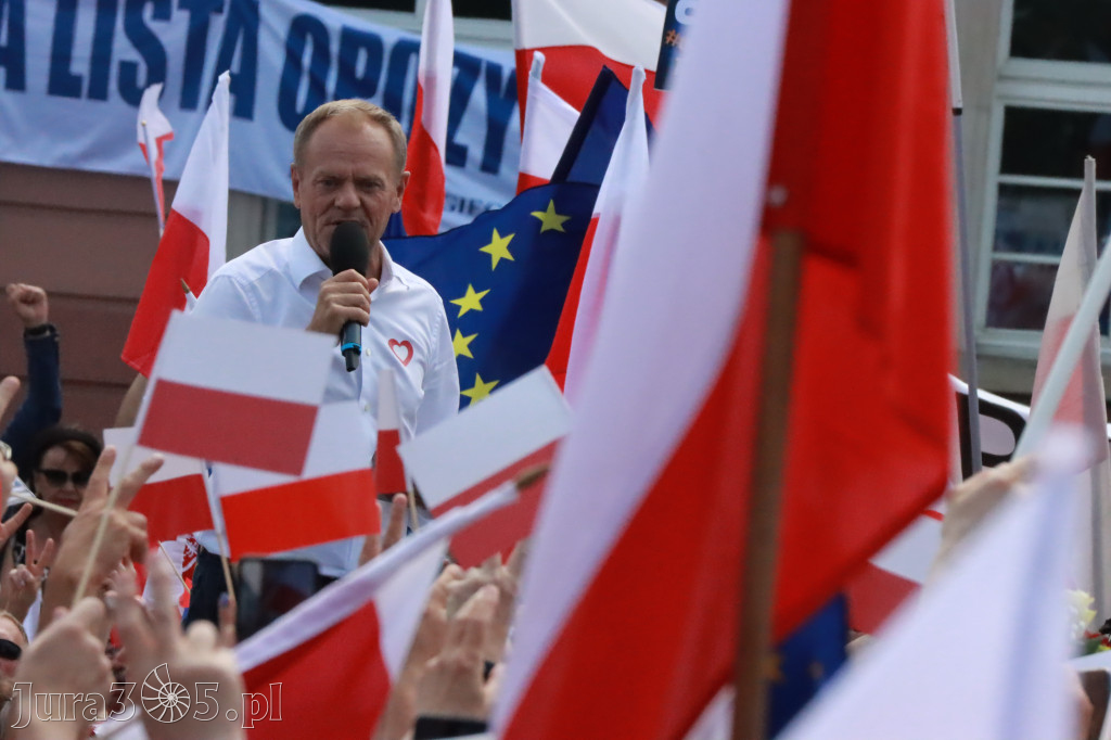 Fotorelacja: Wiec Donalda Tuska we Wrocławiu.