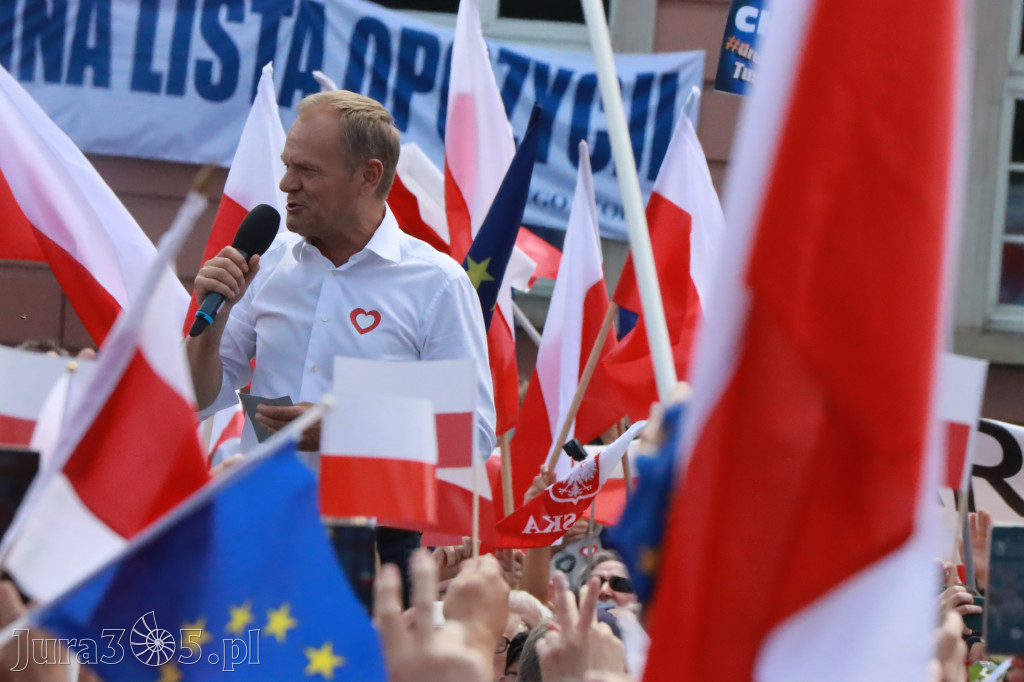 Fotorelacja: Wiec Donalda Tuska we Wrocławiu.