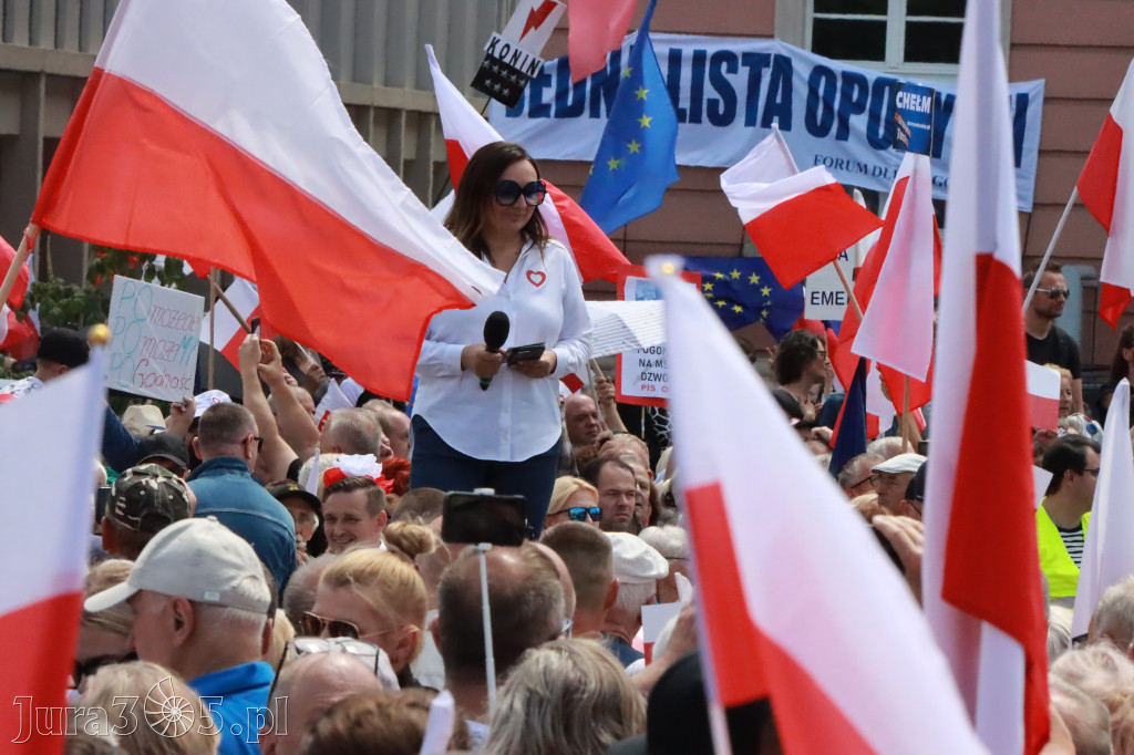 Fotorelacja: Wiec Donalda Tuska we Wrocławiu.