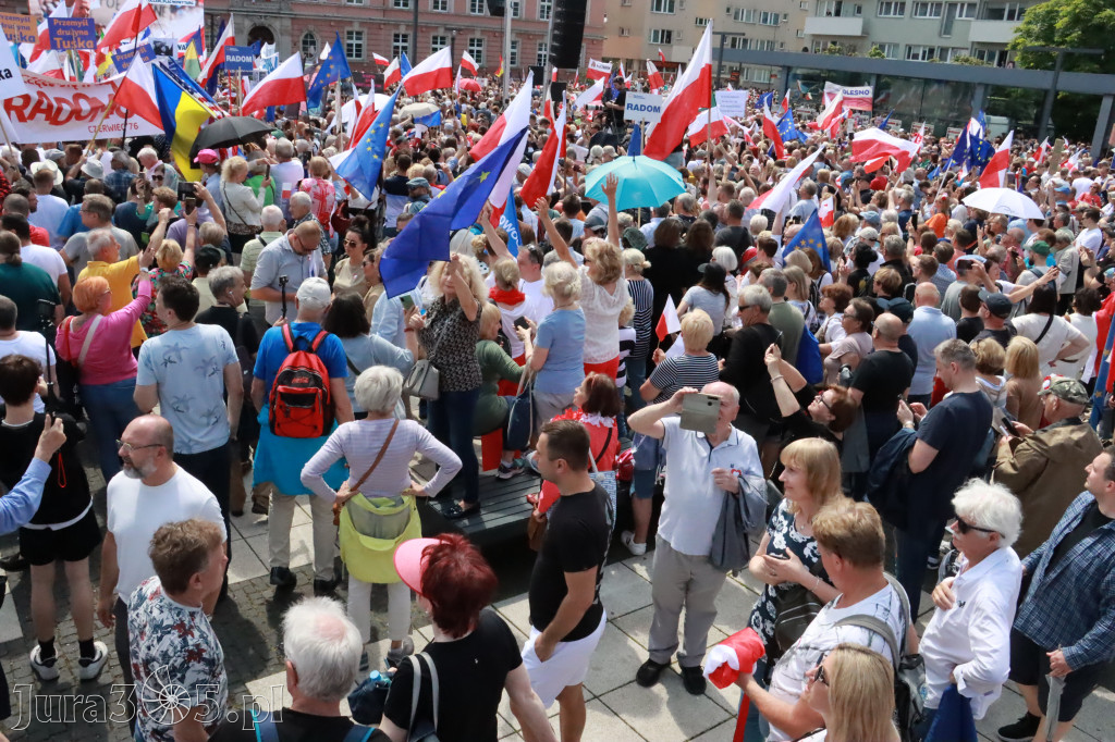 Fotorelacja: Wiec Donalda Tuska we Wrocławiu.