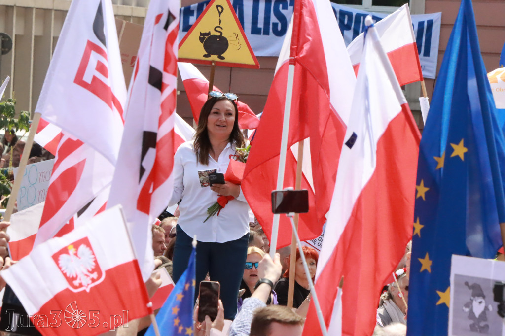 Fotorelacja: Wiec Donalda Tuska we Wrocławiu.