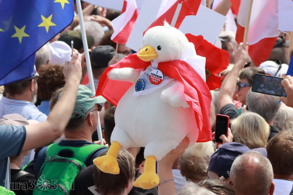Fotorelacja: Wiec Donalda Tuska we Wrocławiu.