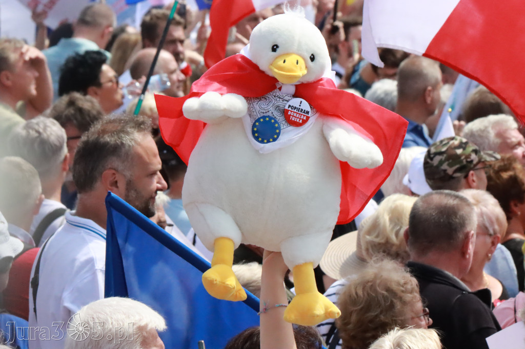 Fotorelacja: Wiec Donalda Tuska we Wrocławiu.