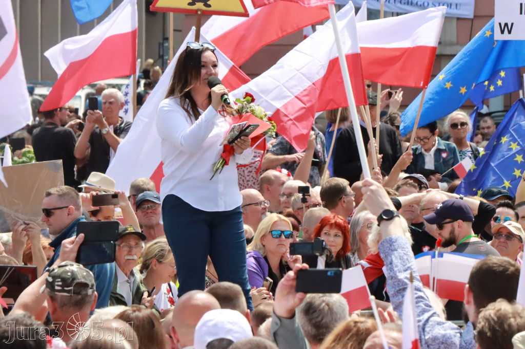 Fotorelacja: Wiec Donalda Tuska we Wrocławiu.