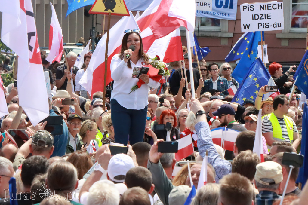 Fotorelacja: Wiec Donalda Tuska we Wrocławiu.