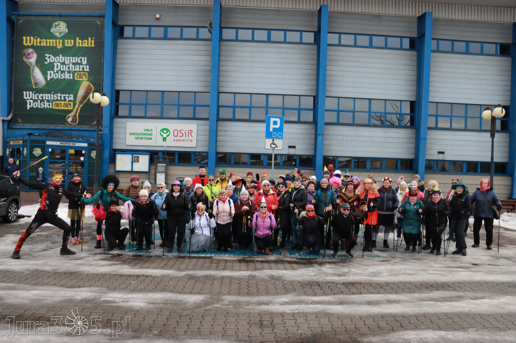 Fotorelacja: Karnawałowy Marsz Nordic Walking w Zawierciu