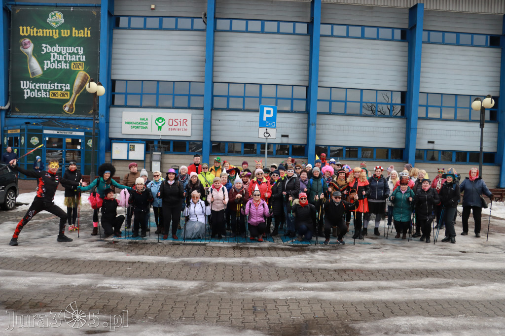 Fotorelacja: Karnawałowy Marsz Nordic Walking w Zawierciu