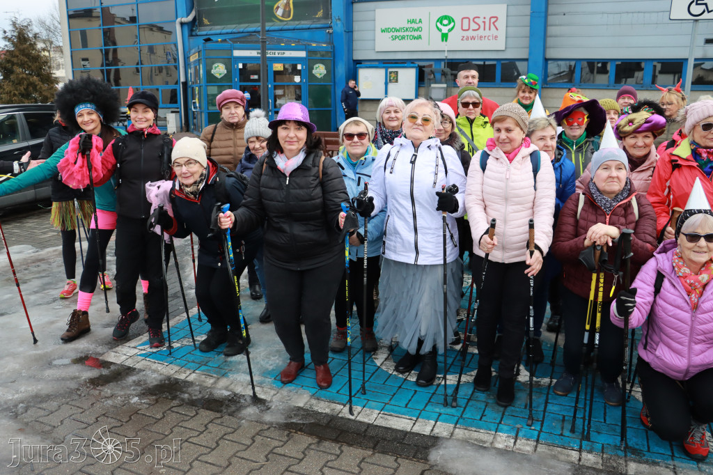 Fotorelacja: Karnawałowy Marsz Nordic Walking w Zawierciu