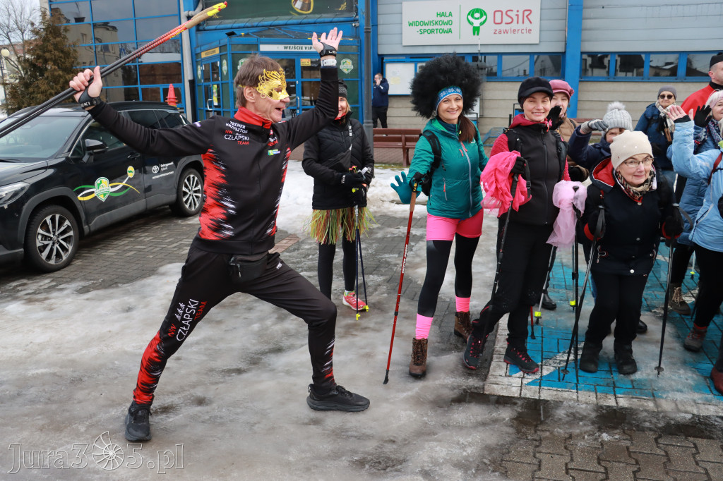 Fotorelacja: Karnawałowy Marsz Nordic Walking w Zawierciu