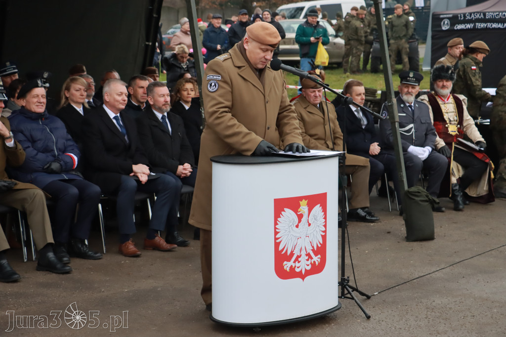 Fotorelacja: Uroczysta przysięga wojskowa 13. Śląskiej Brygady Obrony Terytorialnej w Myszkowie
