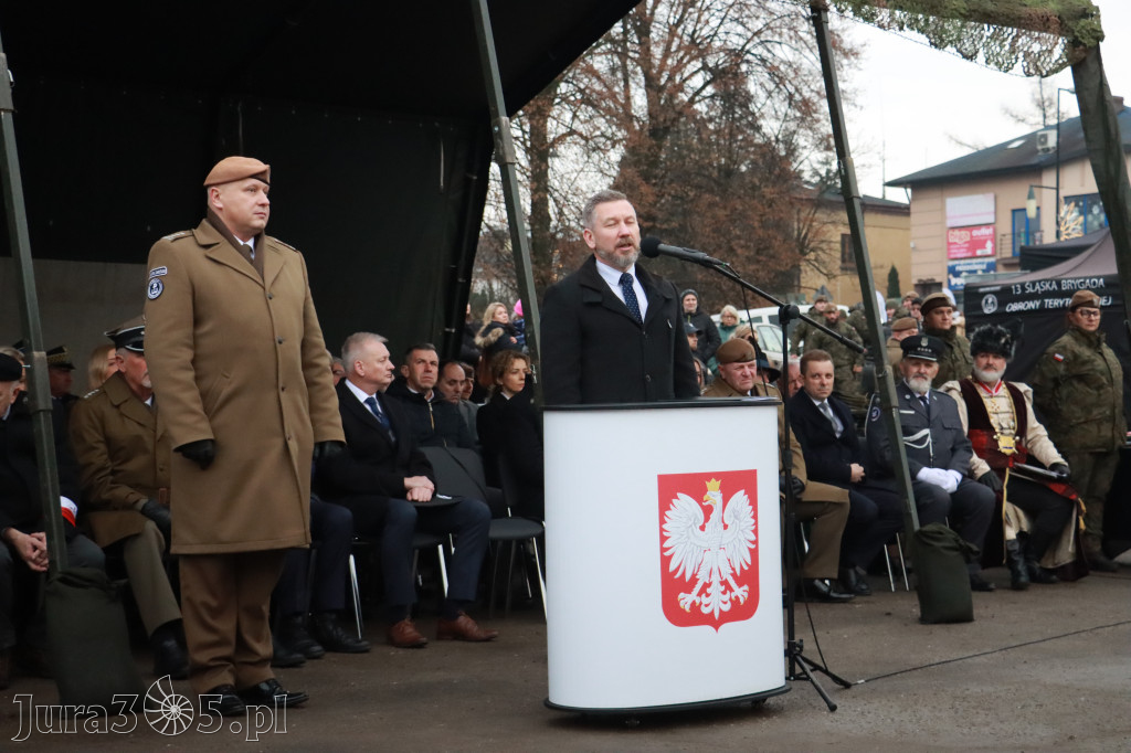 Fotorelacja: Uroczysta przysięga wojskowa 13. Śląskiej Brygady Obrony Terytorialnej w Myszkowie
