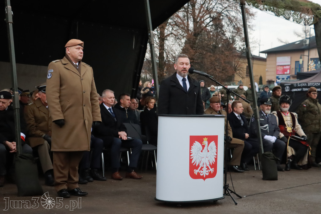 Fotorelacja: Uroczysta przysięga wojskowa 13. Śląskiej Brygady Obrony Terytorialnej w Myszkowie